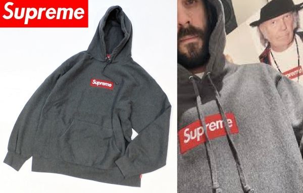 正規品 21FW Supreme Box Logo Hooded Sweatshirt シュプリーム ボックスロゴフーデッドスウェット パーカー チャコールグレーXL FM-1-44_画像1