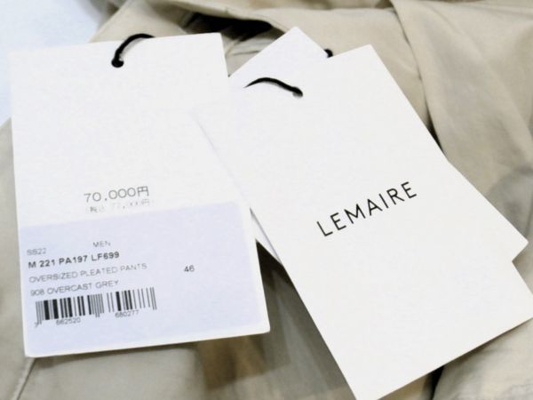 未使用22SS LEMAIRE BELTED PLEAT PANTS M221 PA197 LF699 未使用22SS LEMAIRE BELTED PLEAT PANTS M221 PA197 LF699