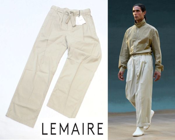 未使用22SS LEMAIRE BELTED PLEAT PANTS M221 PA197 LF699 未使用22SS LEMAIRE BELTED PLEAT PANTS M221 PA197 LF699
