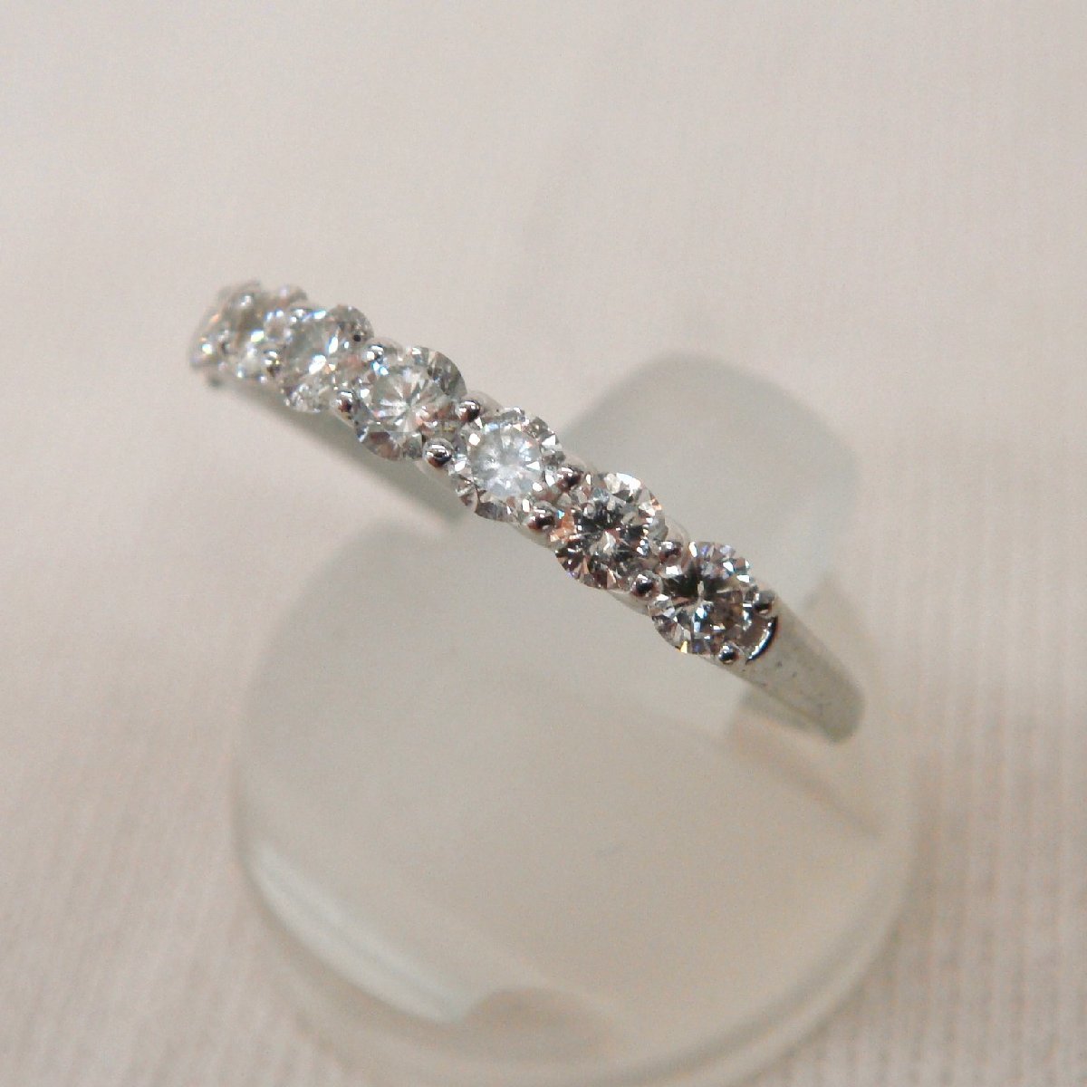 【超ポイントバック祭】 リング 0.54ct ダイヤモンド A155T【本物保証】Pt900 11号 研磨仕上げ済み 指輪 D プラチナ 総重量2.0g プラチナ台