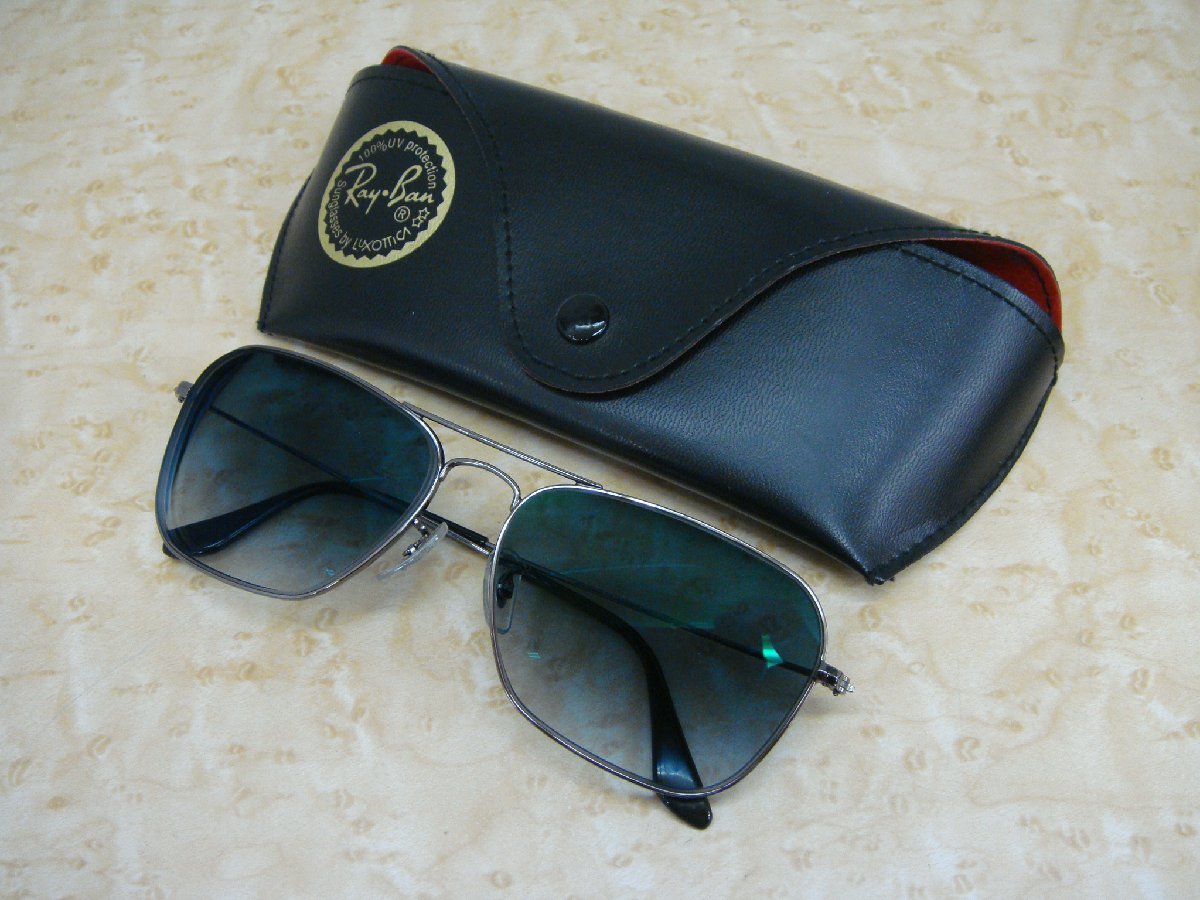 A452T 美品 レイバン サングラス CARAVAN BB316 004 58□15 140 3N 社外品度入りレンズ キャラバン RAY-BAN_画像1