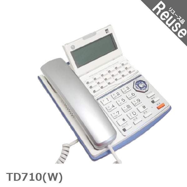 ビジネスフォン ビジネスホン SAXA製 TD710(W) 18ボタン標準電話機（白） 中古 JP-043409B_画像1