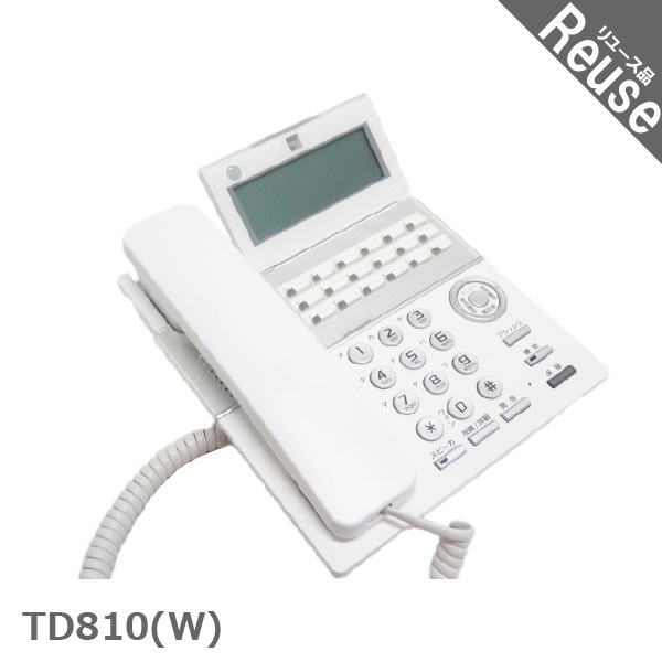ビジネスフォン ビジネスホン SAXA製 TD810(W) 18ボタン標準電話機（白） 中古 JP-043411B