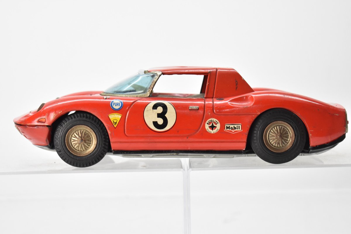 ATC アサヒ玩具 Ferrari BERLINETTA 250 LE MANS 約28cm ブリキ 自動車 元箱付 [ASAHI TOYS][フェラーリ][ベルリネッタ][昭和レトロ][k1]H_画像3