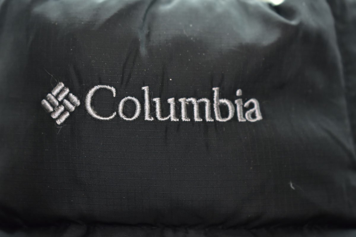 古着 Columbia ダウンベスト メンズMサイズ 黒 [コロンビア][205 SM5237][アウトドア][キャンプ][防寒]_画像7