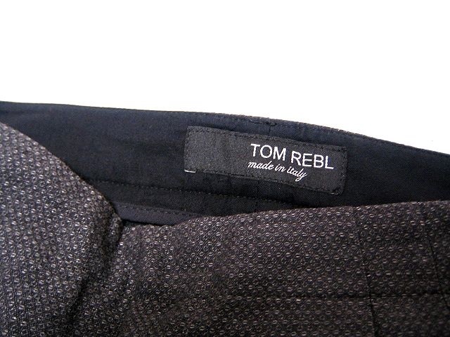 イタリア製 TOM REBL トムレベル 立体タックのラップパンツ MADE IN ITALY _画像8