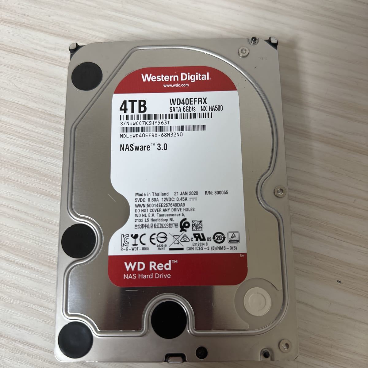 正規代理店 N60:(動作保証/使用0時間)Western Digital HDD SATA 3.5