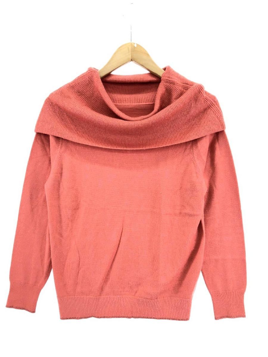 Reflect Reflect wool .o cover -toru neck ta-toru neck knitted sweater size9/ pink *# * dja2 lady's 