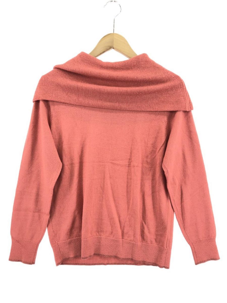Reflect Reflect wool .o cover -toru neck ta-toru neck knitted sweater size9/ pink *# * dja2 lady's 