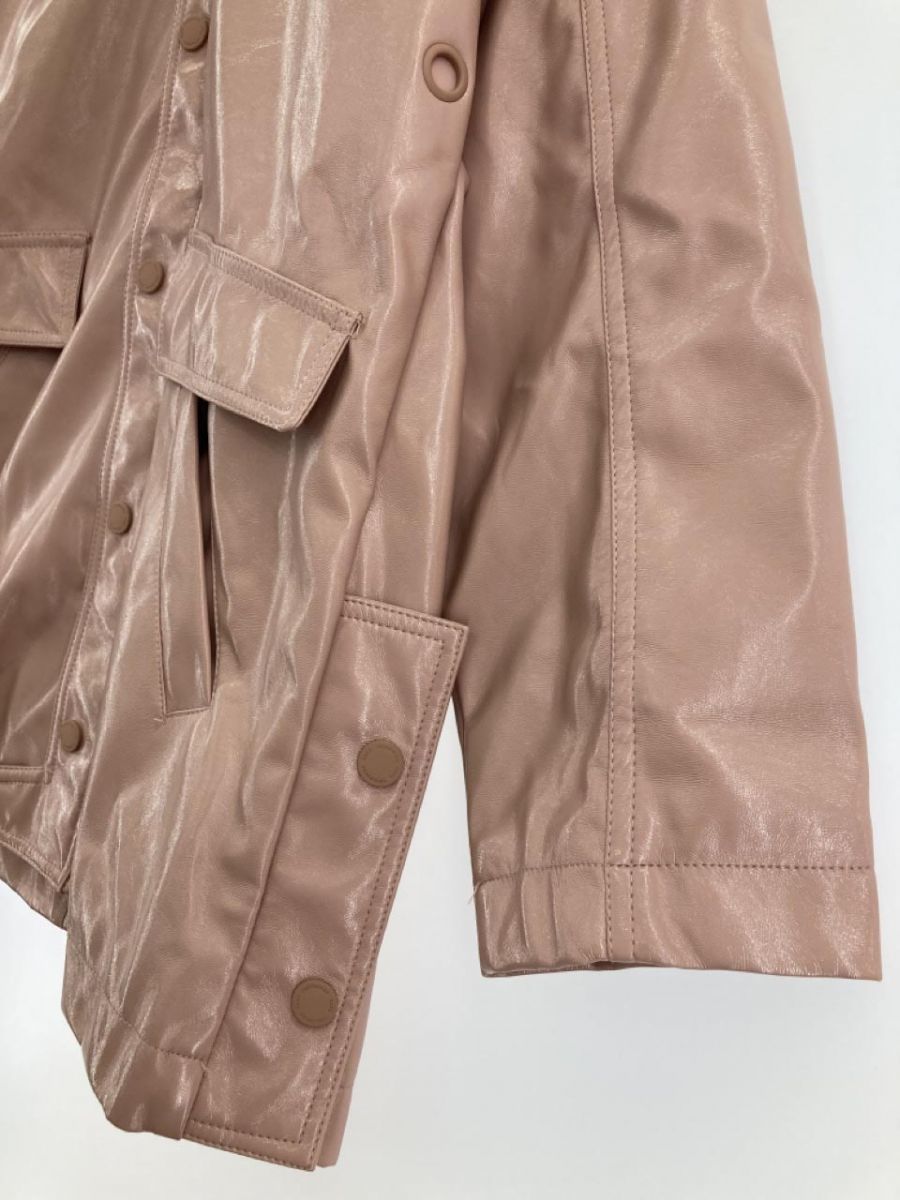ZARA Zara поддельный кожаный жакет 164cm/ розовый *# * djb6 ребенок одежда 