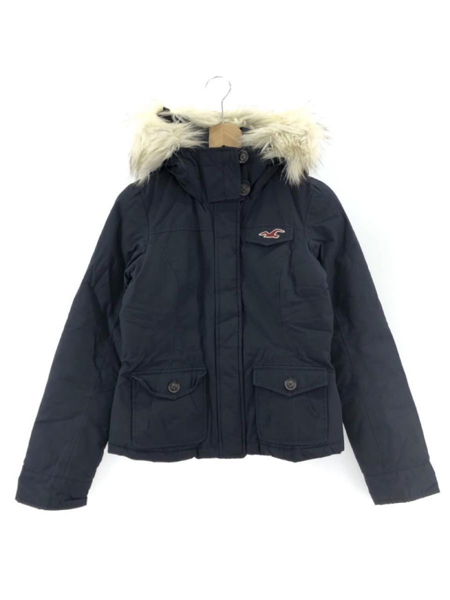 Hollister ホリスター ファー付きフード ジャケット sizeS/紺 ◆■ ☆ djb6 メンズ_画像1