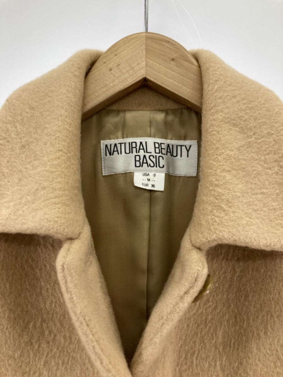 NATURAL BEAUTY BASIC ナチュラルビューティーベーシック ロング コート sizeM/ベージュ ◆■ ☆ djc0 レディース_画像2