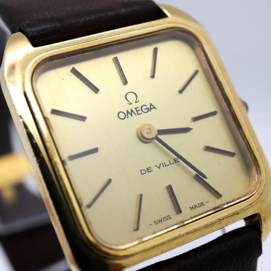 希少》OMEGA DE VILLE 腕時計 ゴールド 手巻き 機械式p-