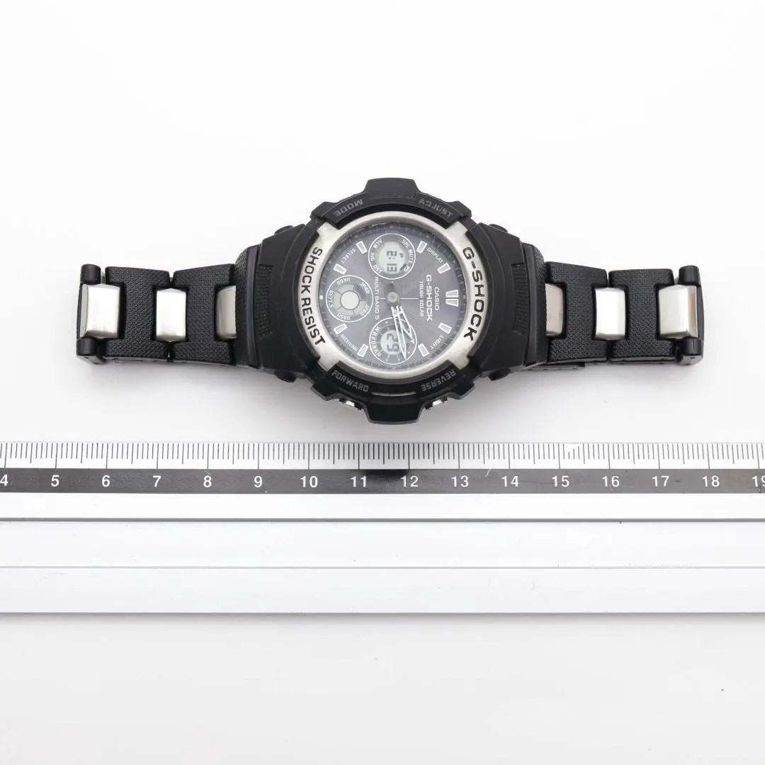 美品》G-SHOCK 腕時計 ブラック アナデジ タフソーラー メンズy