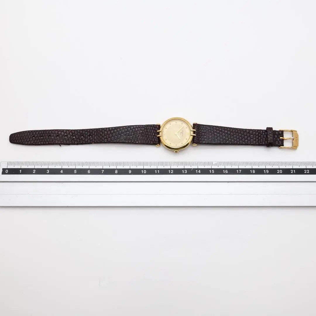 《美品》Christian Dior 腕時計 ゴールド レザー ヴィンテージv