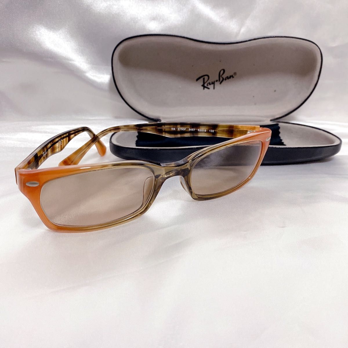 ★極美品★ Ray-Ban レイバン RB5150F 5487 サングラス メガネ 眼鏡 メンズ 人気 ブラウン系 オレンジ系