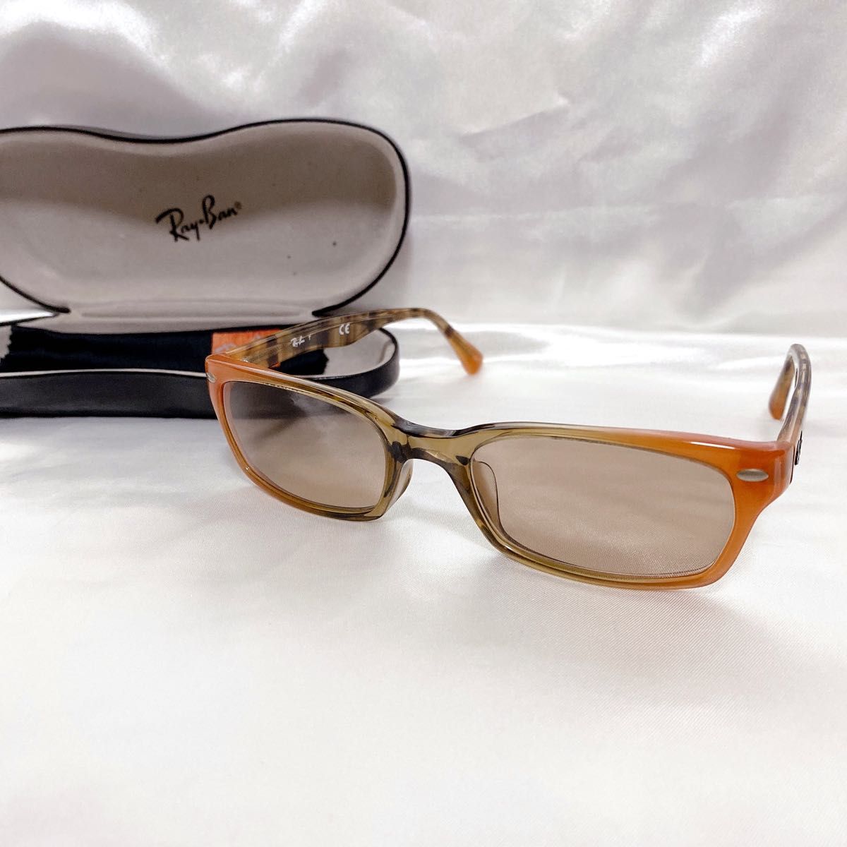 ★極美品★ Ray-Ban レイバン RB5150F 5487 サングラス メガネ 眼鏡 メンズ 人気 ブラウン系 オレンジ系