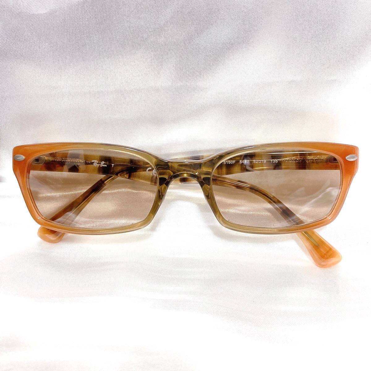 ★極美品★ Ray-Ban レイバン RB5150F 5487 サングラス メガネ 眼鏡 メンズ 人気 ブラウン系 オレンジ系
