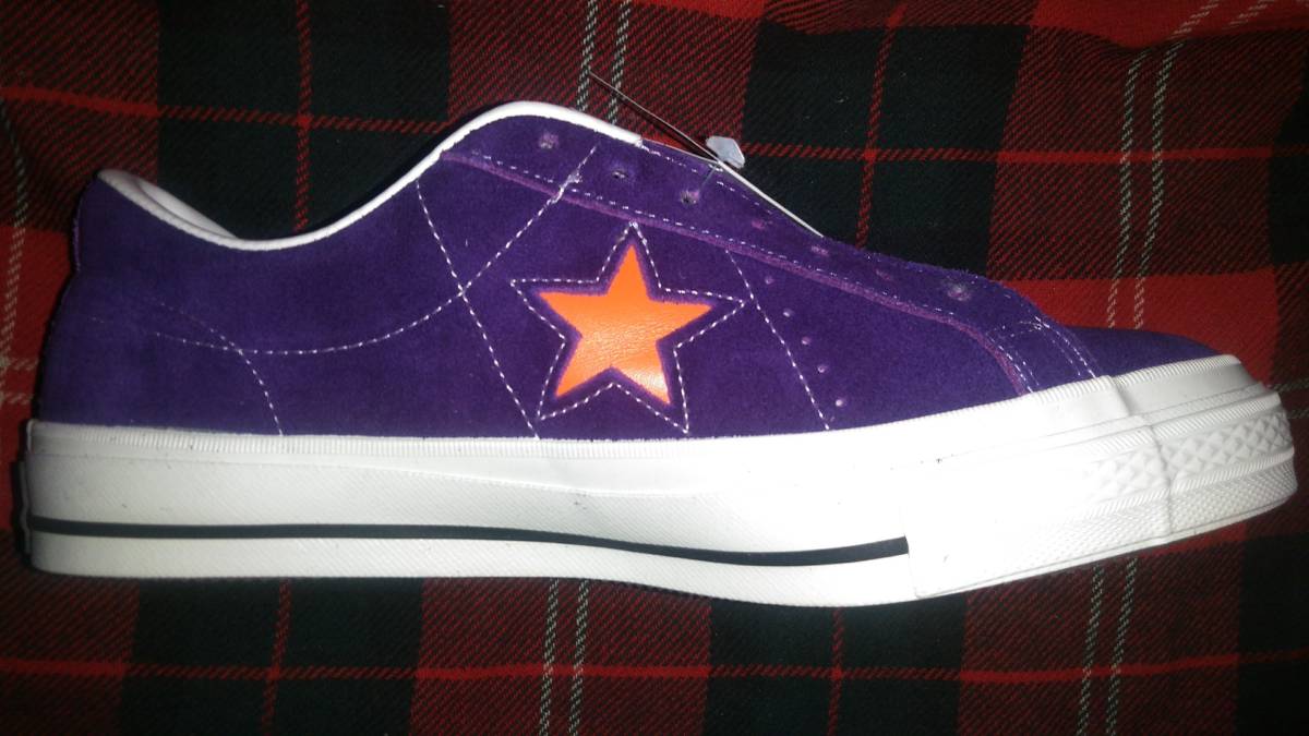 dead stock Converse one Star suede OX purple / orange 26.5 US8 CONVERSE ONE  STAR SU OX PURPLE / ORANGE: Real Yahoo auction salling