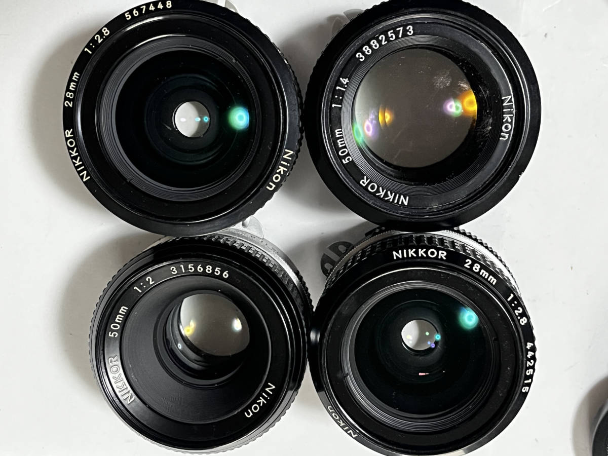 【12点】ニコン Nikon NIKKOR 50mm F1.4 50mm F2 28mm F2.8 28mm F3.5 単焦点レンズ カメラレンズまとめ_画像2