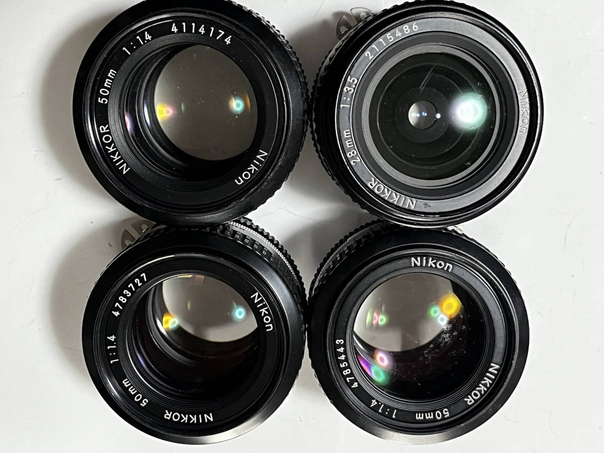 【12点】ニコン Nikon NIKKOR 50mm F1.4 50mm F2 28mm F2.8 28mm F3.5 単焦点レンズ カメラレンズまとめ_画像5
