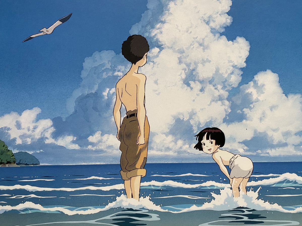 【激レア】ジブリ　火垂るの墓　ポスター　宮崎駿　カレンダー　1997年　STUDIO GHIBLI 検)セル画　原画　ポストカード　イラスト_画像3