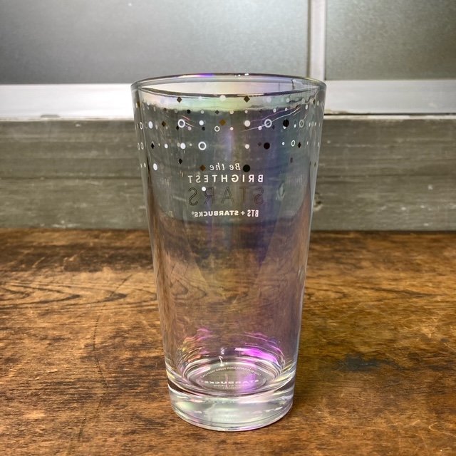 BTS ＋ STARBUCKS タンブラーグラス Be the BRIGHTEST STARS bethestars スタバ 500ml コラボ K-POPグッズ 韓国 現状品 digjunkmarket_画像4