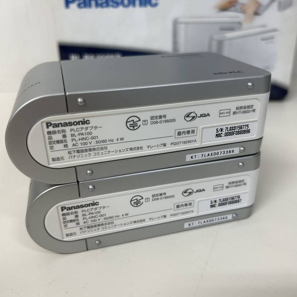 【1円スタート】Panasonic パナソニック PLCアダプター スタートパック BL-PA100KT HD-PLC PLCアダプター _画像4