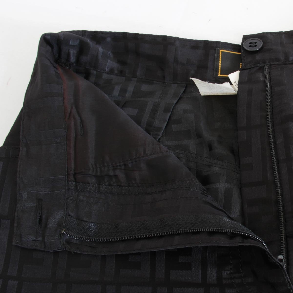 『USED』 FENDI フェンディ 36 スカート ブラック ナイロン_画像4