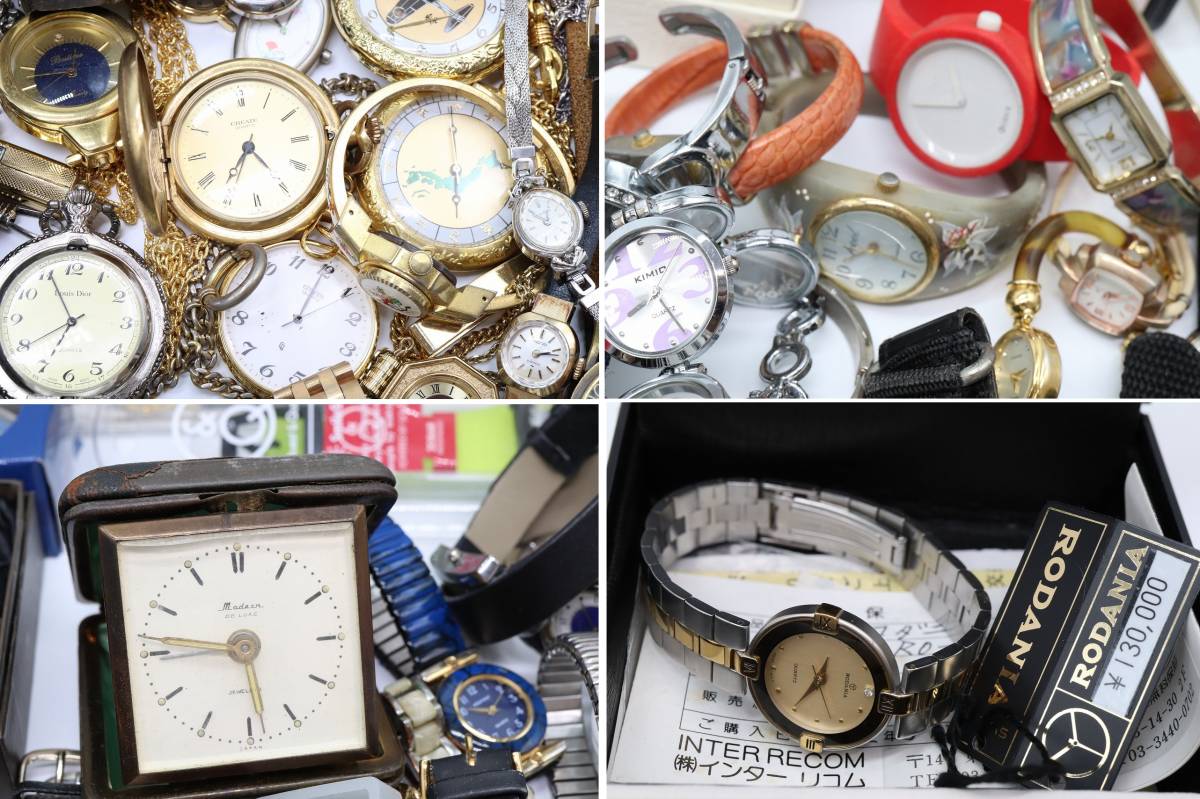 動作未確認品 ジャンク 腕時計 300本以上 セイコー カシオ シチズン タイメックス タケオキクチ 機械式 懐中時計 ブランド まとめ売り 大量_画像10