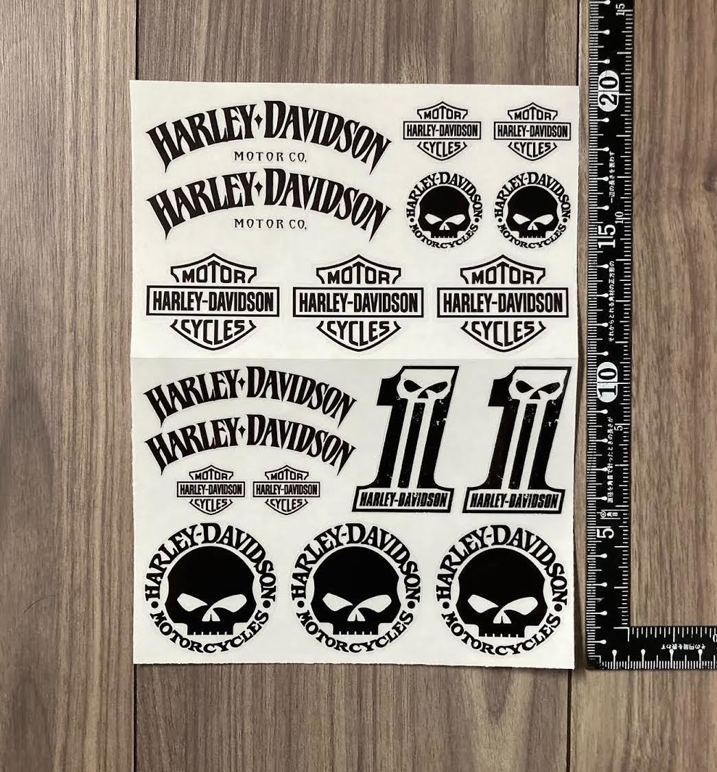 ★送料無料★Harley Davidson ハーレーダビッドソン カッティング ラミネート ステッカー デカール 2枚セット_画像6