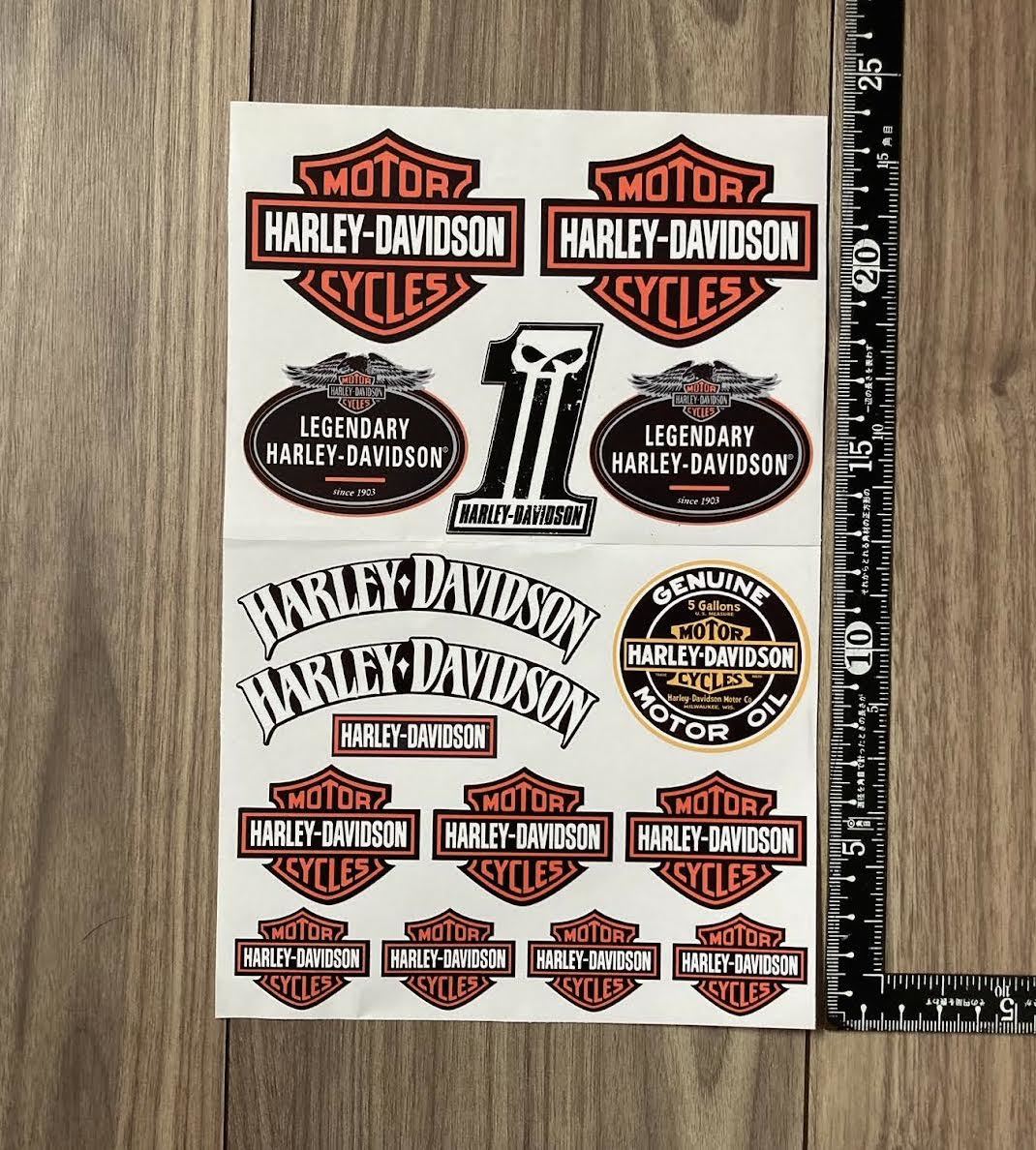 ★送料無料★Harley Davidson ハーレーダビッドソン カッティング ラミネート ステッカー デカール 2枚セット_画像2