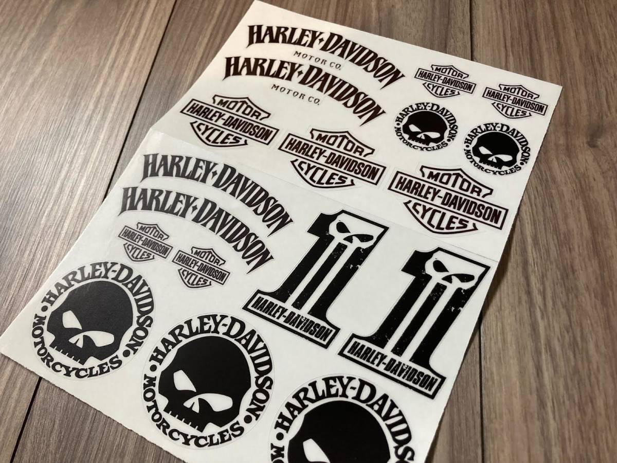 ★送料無料★Harley Davidson ハーレーダビッドソン カッティング ラミネート ステッカー デカール 2枚セット_画像7