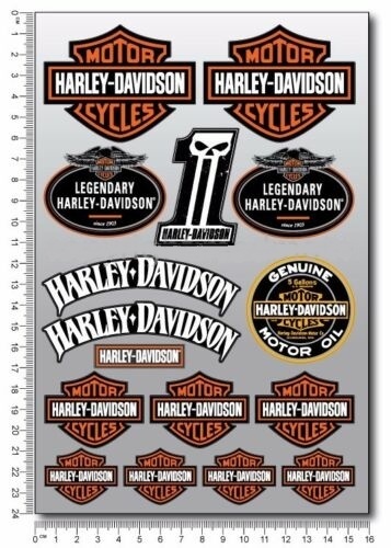 ★送料無料★Harley Davidson ハーレーダビッドソン カッティング ラミネート ステッカー デカール 2枚セット_画像5