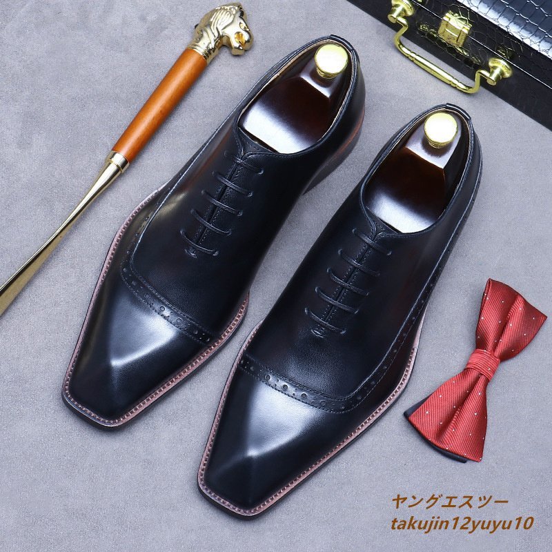 正規通販 レザーシューズ 最高級☆定価9万 新品 26.0cm ブラック 革靴
