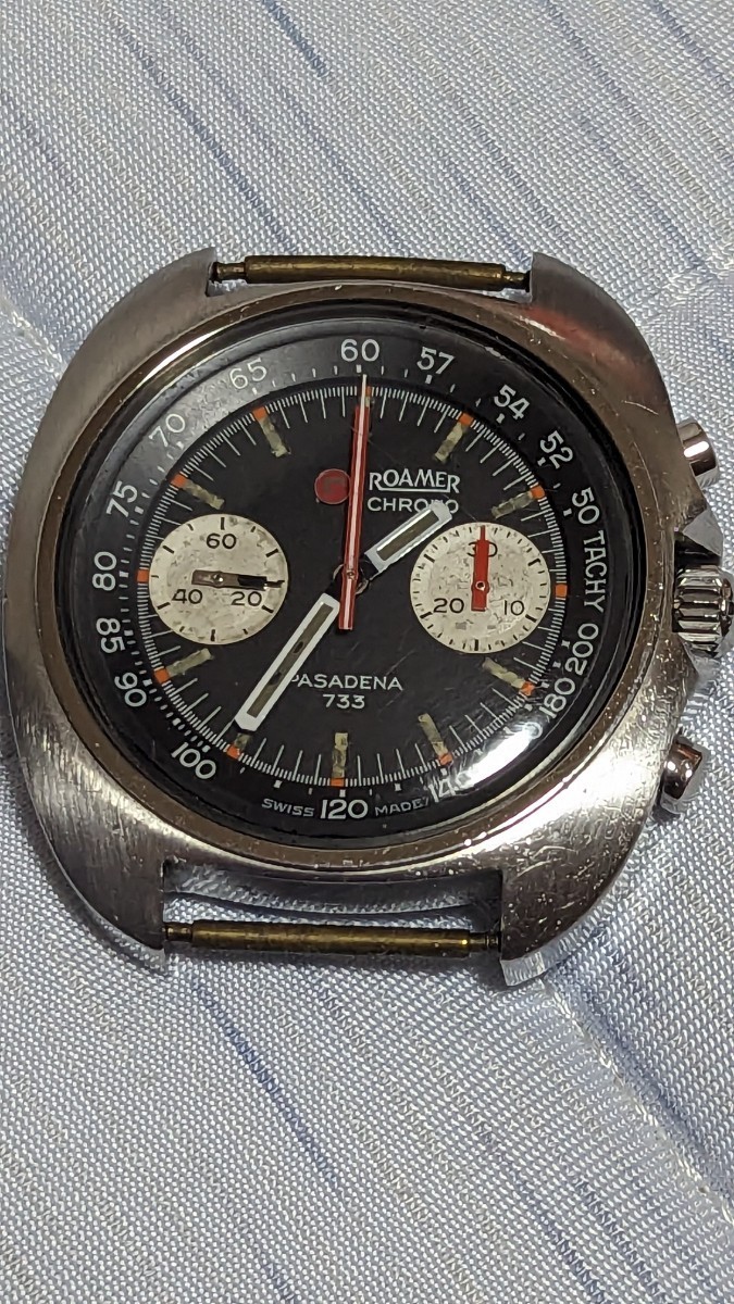 アンティーク　70年代？ローマー パサデナ 733 / ROAMER PASADENA 733 手巻き　NATOベルト　数年前にオーバーホールしてあります。_画像1