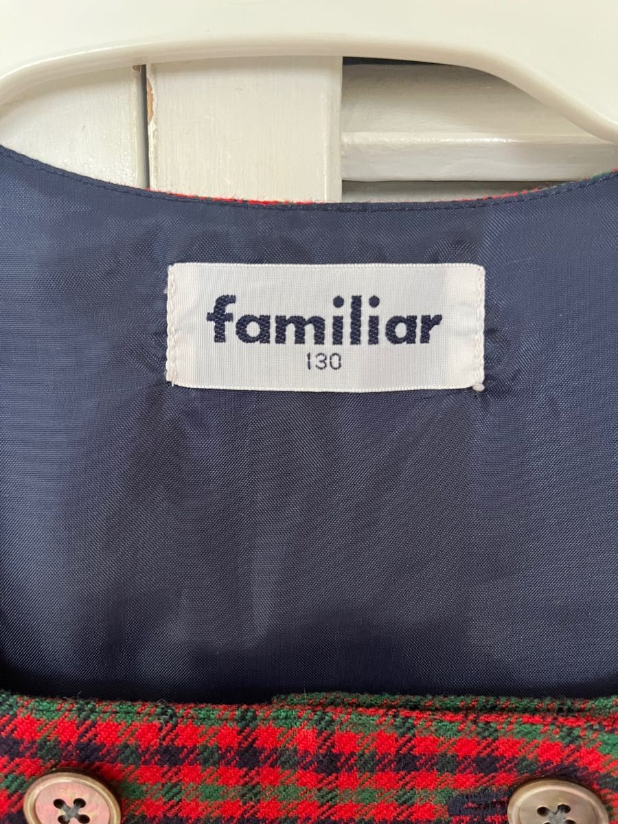 familiar ファミリア ジャンパースカート チェック柄ワンピース familiar ファミリア ジャンパースカート チェック柄ワンピース