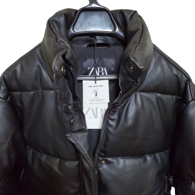 新品未使用 ZARA フェイクレザー ダウンジャケット XSサイズ 新品未使用 ZARA フェイクレザー ダウンジャケット XSサイズ
