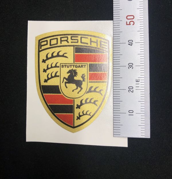 ポルシェ logo vintage グリルバッジ型 ステッカー エンブレム ロゴ Porsche 911 996 997 991 992 718 356 930 964 993 (-1ogo-sma_画像2