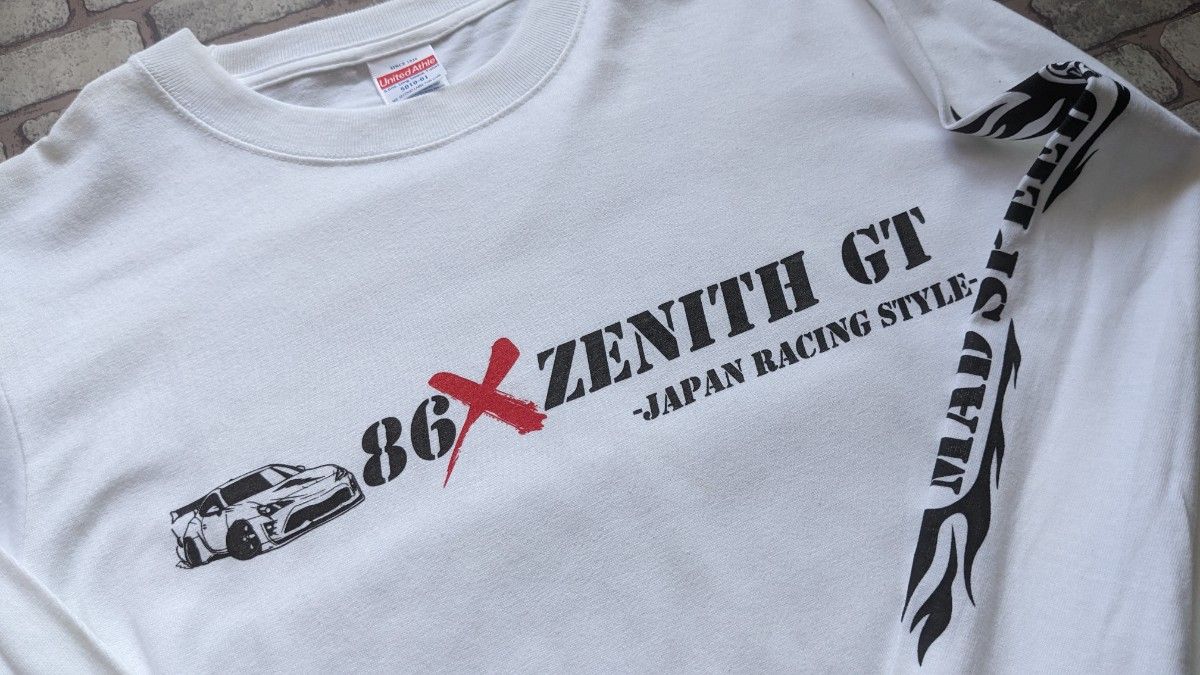 【MADSPEED】趣味Tシャツ TOYOTA86 BRZ 長袖 ホワイト ZN6 ZC6 ハチロク GR86 トヨタ スバル