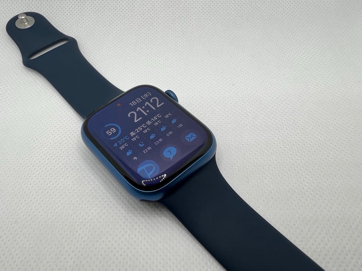 アップルウォッチ Apple Watch Series7 45mm gps blue sport band