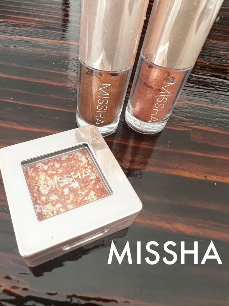 MISSHA グリッタープリズム シャドウ CR01 リキッド　セット_画像1