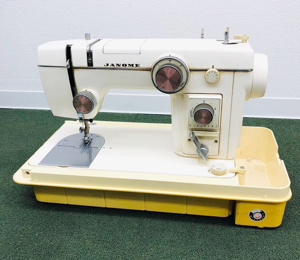 Janome ジャノメミシン model 802 通電確認済み 足踏みペダル ケース