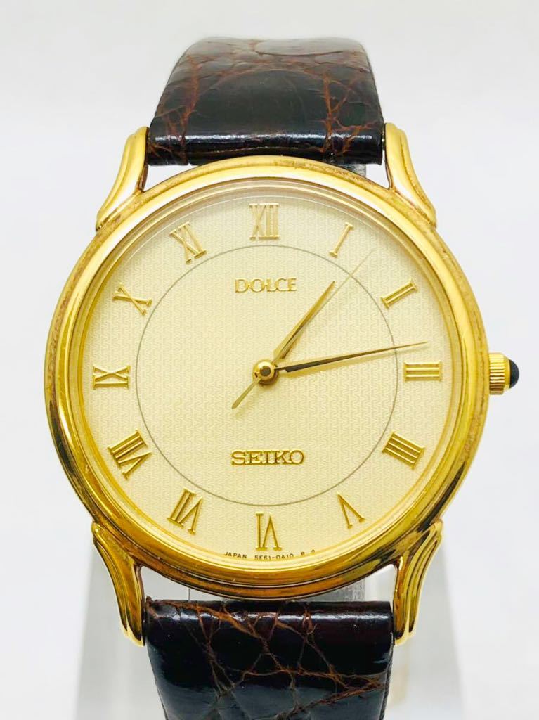 絶品】 セイコー 18KT DOLCE SEIKO ドルチェ B4 ケース付き 総重量33g