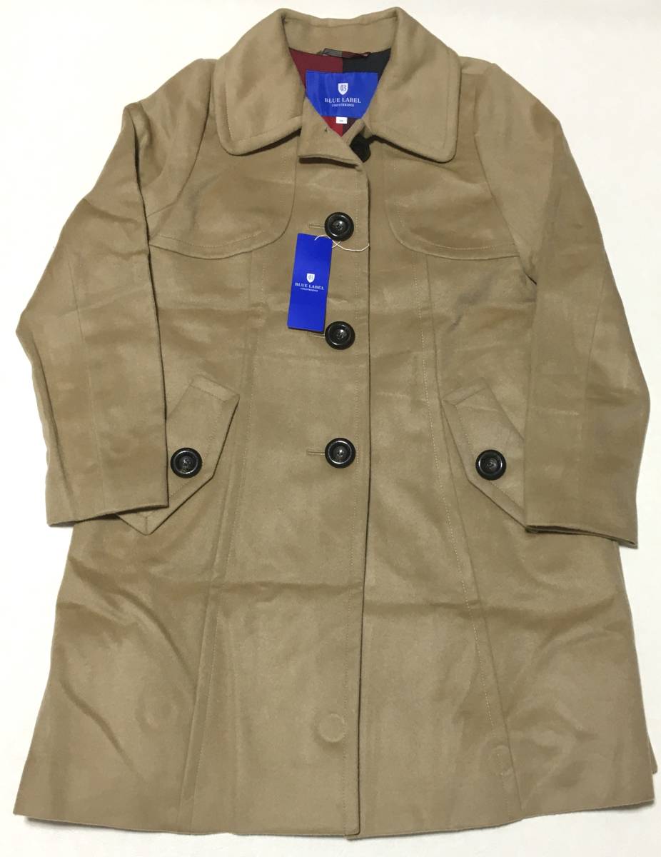 BLUE LABEL CRESTBRIDGE ウールコート 38（M） ベージュ ブルーレーベル 三陽商会 定価69.300円