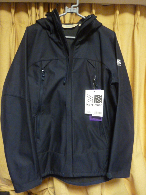 【未使用新品】カリマー karrimor ソフトシェル ジャケット arete hoodie ネイビーの画像1