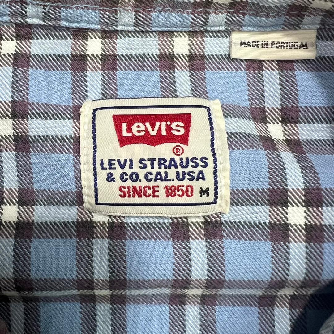 Levi's リーバイス チェックシャツ ネルシャツ アメカジ 青 長袖_画像6