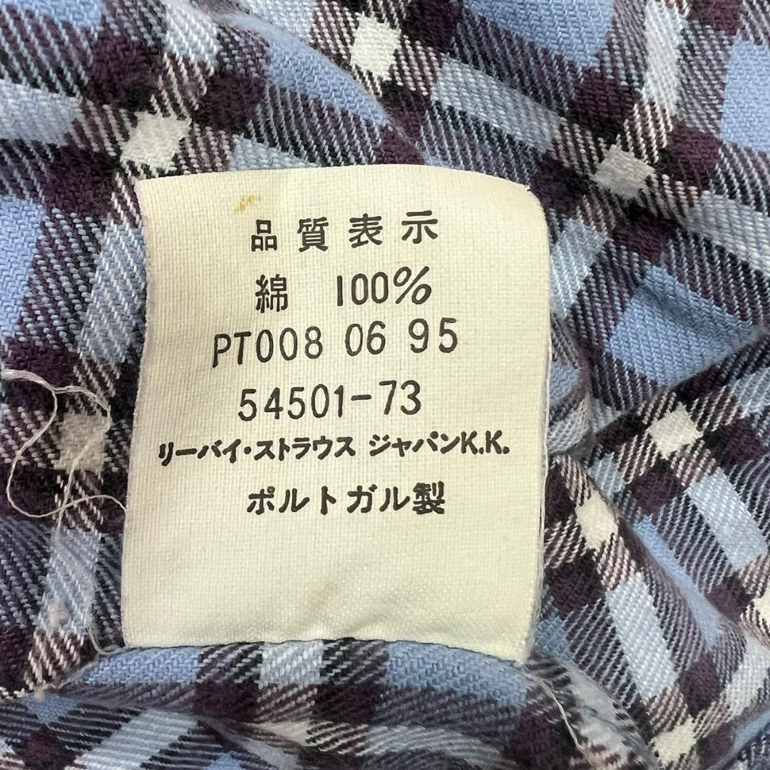 Levi's リーバイス チェックシャツ ネルシャツ アメカジ 青 長袖_画像8