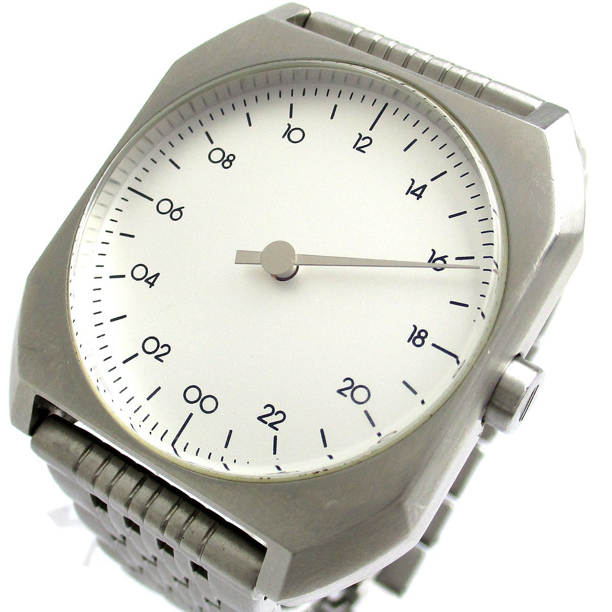 スローウォッチ Slow Watch 24時間腕時計 ボーイズ ユニセックス レディース メンズ シルバー文字盤 Mo 01 時計 婦人 クォーツ スイス製