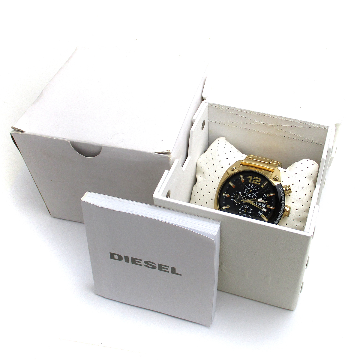 ディーゼル 時計 オーバーフロー クロノグラフ ゴールド メンズ DZ-4342 保証書 BOX DIESEL 未使用_画像3